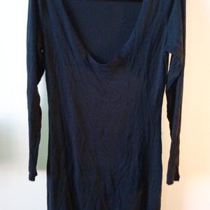 Bobi Black Lightweight Mini Dress or Long Top Size M